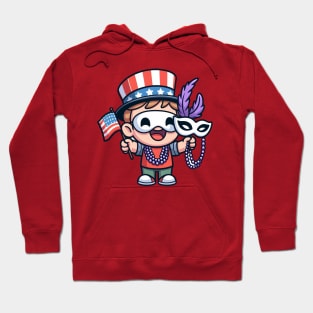 A Whimsical Tribute to American Culture in Cartoon Style T-Shirt Hoodie